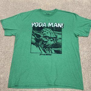 Star Wars Yoda Man green Large mens t shirt